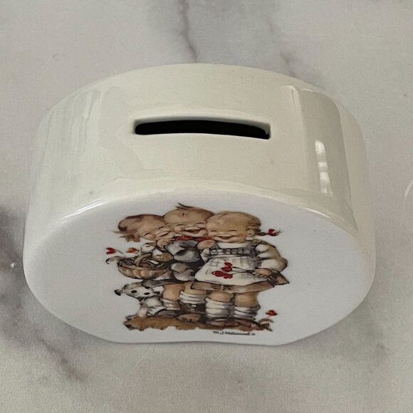 M.J. Hummel Follow The Leader Porcelain Coin Bank By Reutter Germany 3.5" - Picture 3 of 4